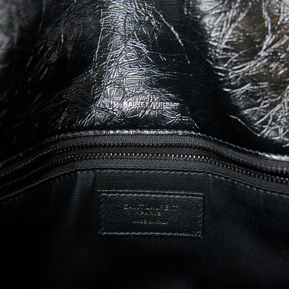Saint Laurent Crinkled Calfskin Matelasse Monogram Medium Niki Chain Satchel Black 6 of 10