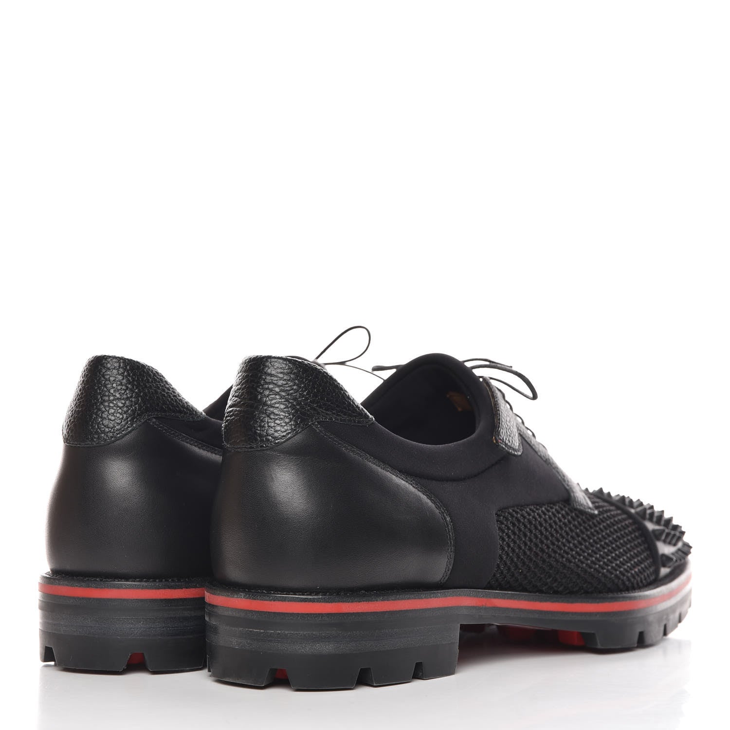 Christian Louboutin Calfskin Rete Net Neo Mens Luis Flat 42.5 Black 4 of 10