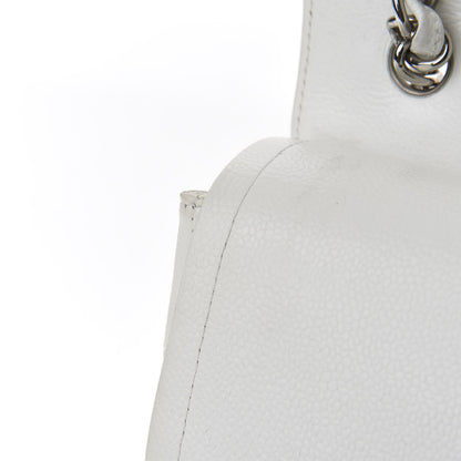 Chanel Caviar Quilted Jumbo Double Flap White 11 of 16