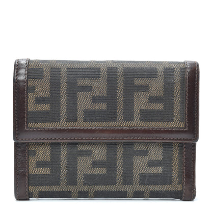 Fendi Zucca Compact Wallet Tobacco 1 of 6