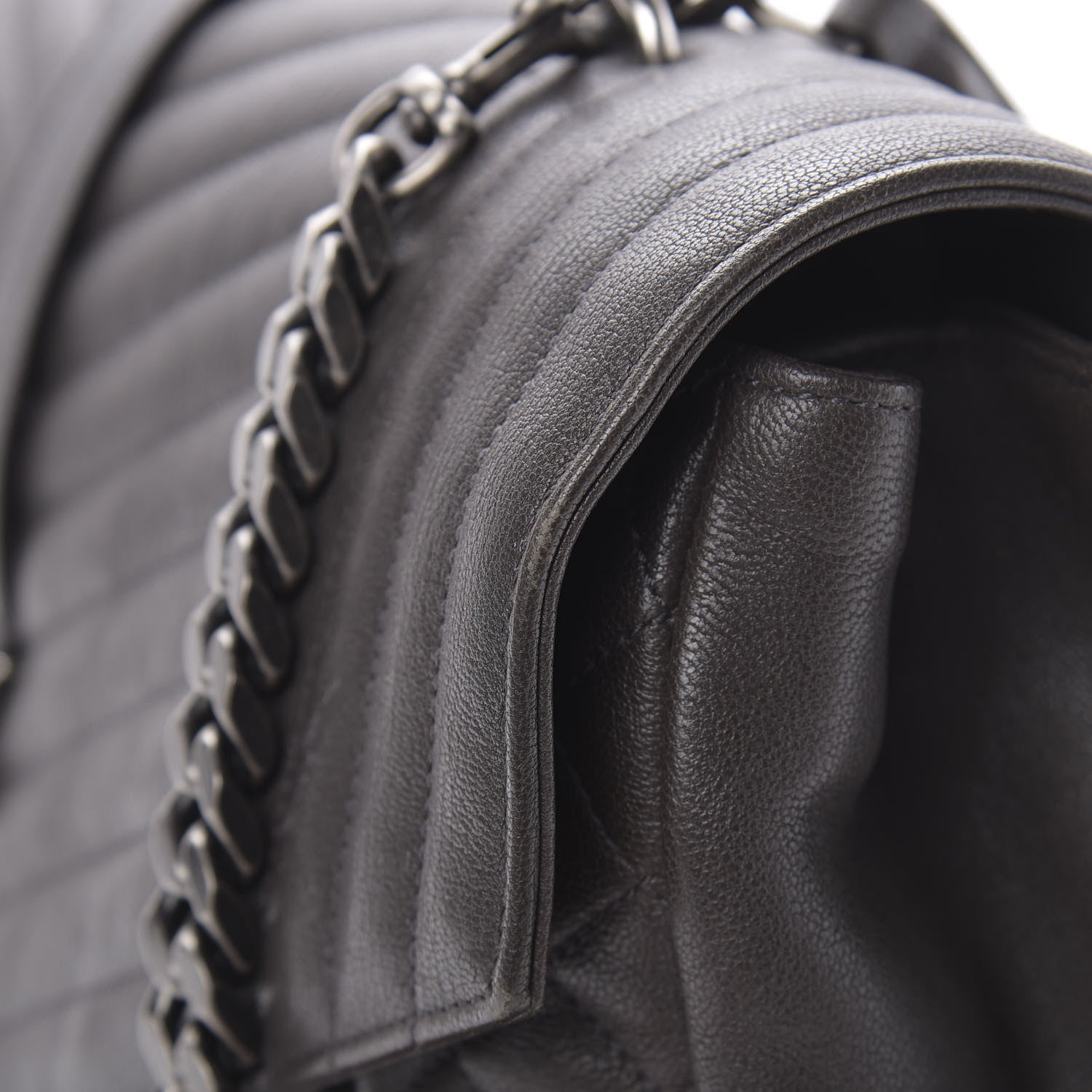 Saint Laurent Sheepskin Tri-quilt Monogram Large College Satchel Asphalt 15 of 18