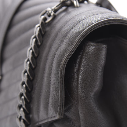 Saint Laurent Sheepskin Tri-quilt Monogram Large College Satchel Asphalt 15 of 18