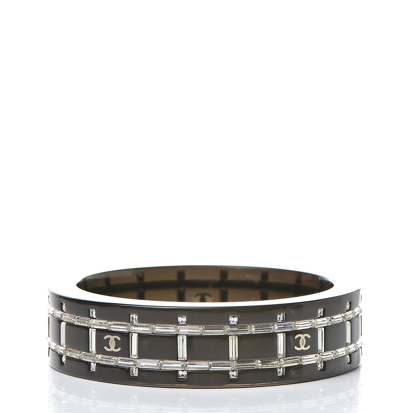 Resin Crystal CC Bangle Black