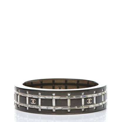 Chanel Resin Crystal CC Bangle Black 3 of 4