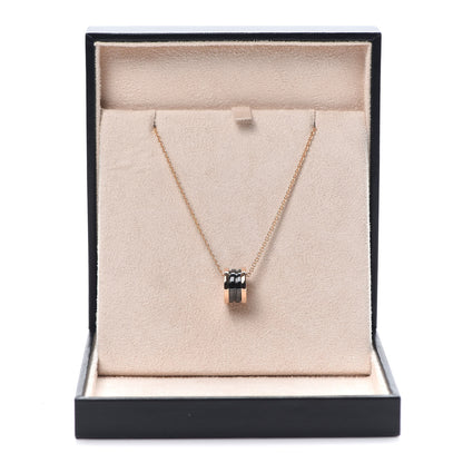 Bulgari 18K Rose Gold Black Ceramic B.Zero1 Pendant Necklace 8 of 8