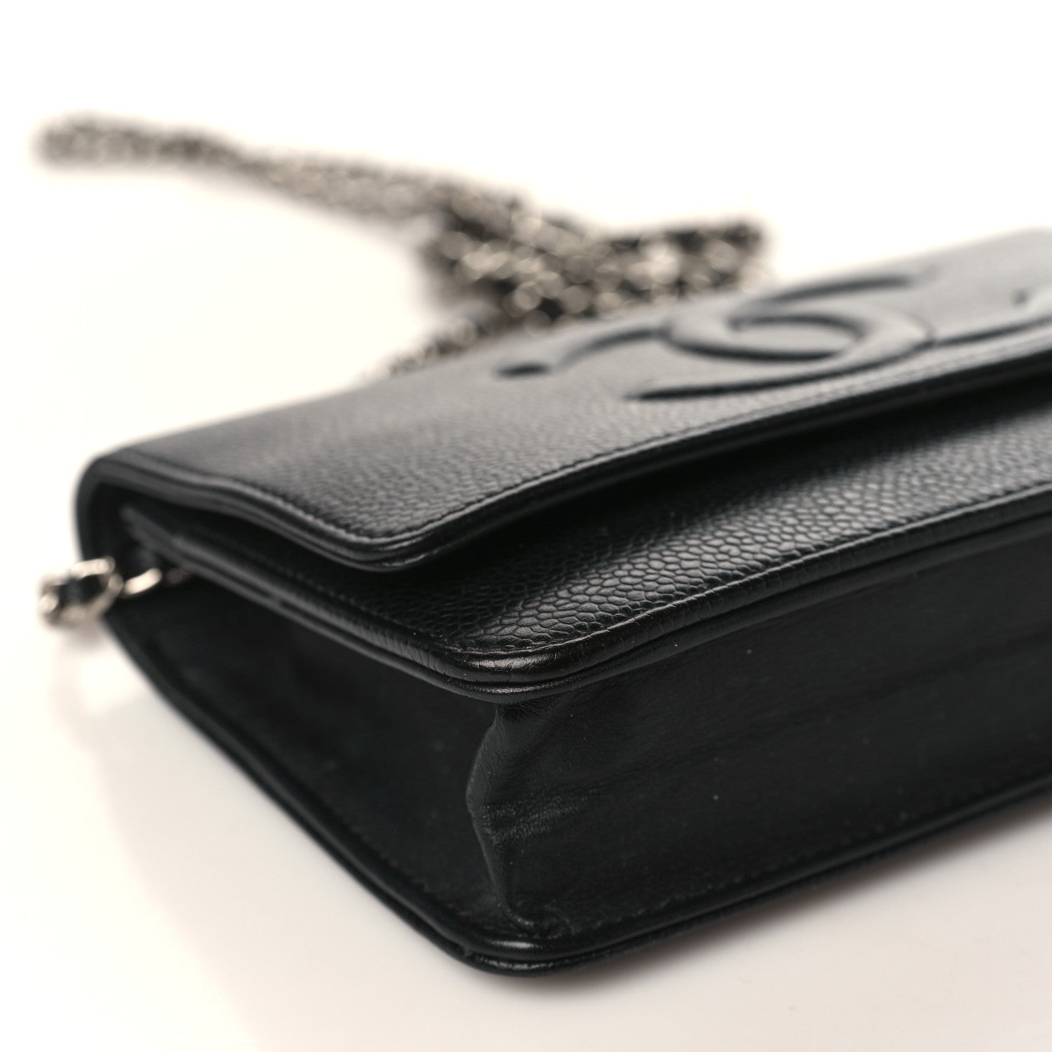Chanel Caviar Timeless CC Wallet On Chain WOC Black 9 of 14