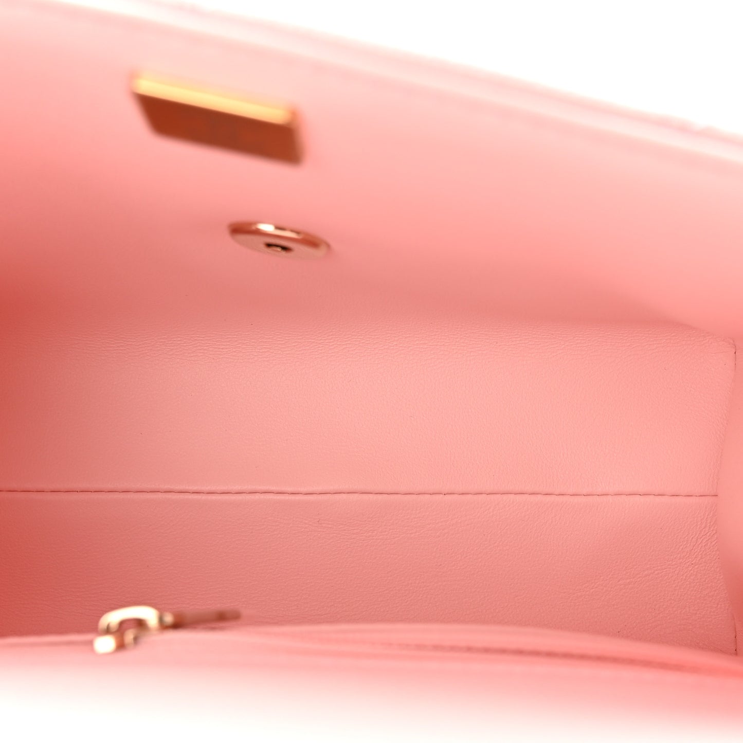 Caviar Quilted Mini Retro Twist Top Handle Flap Light Pink