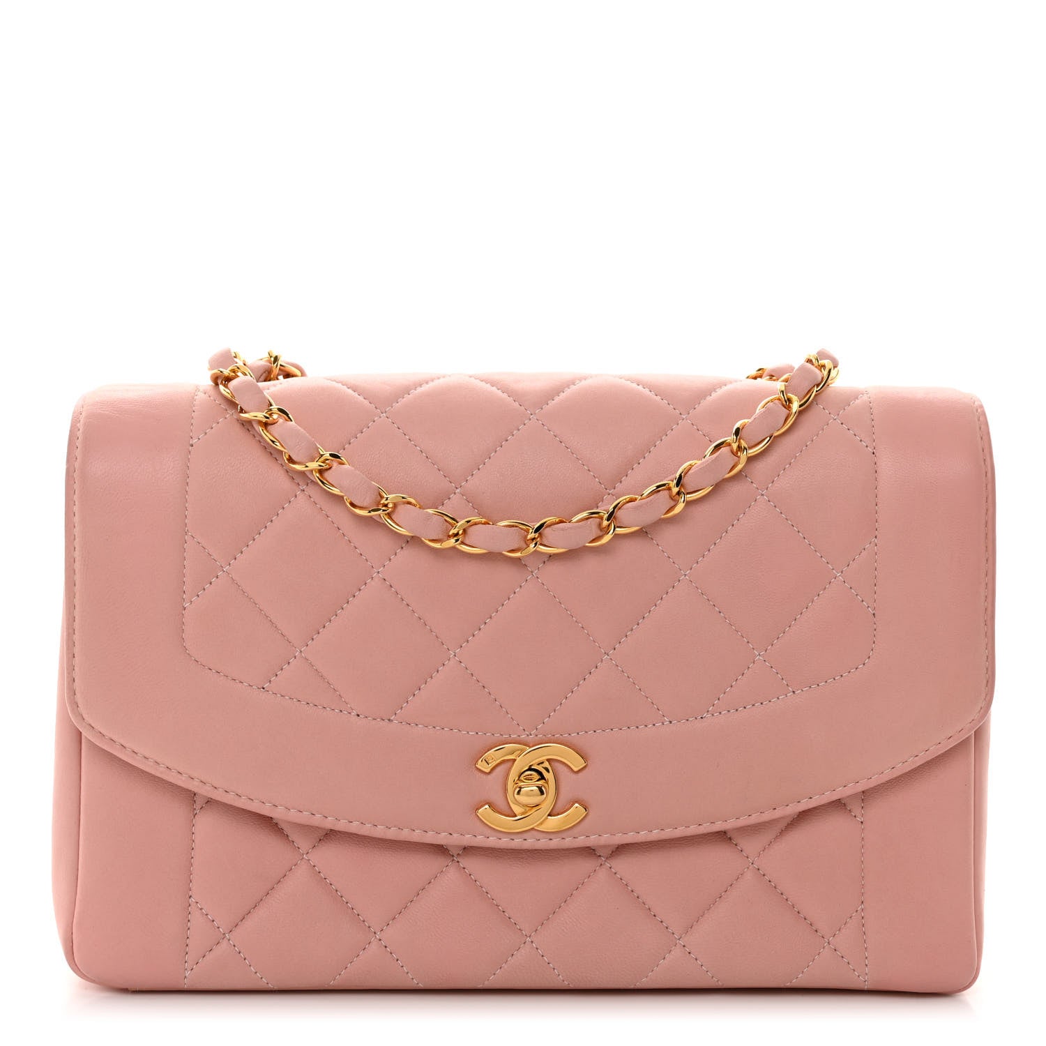 Chanel Lambskin Quilted Medium Single Flap Light Pink 1 of 10