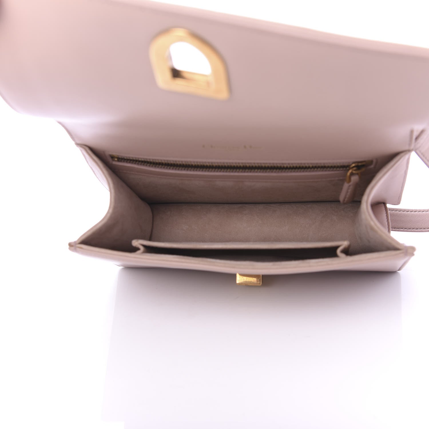 Christian Dior Lambskin Studded Small Diorama Flap Bag Nude 6 of 10