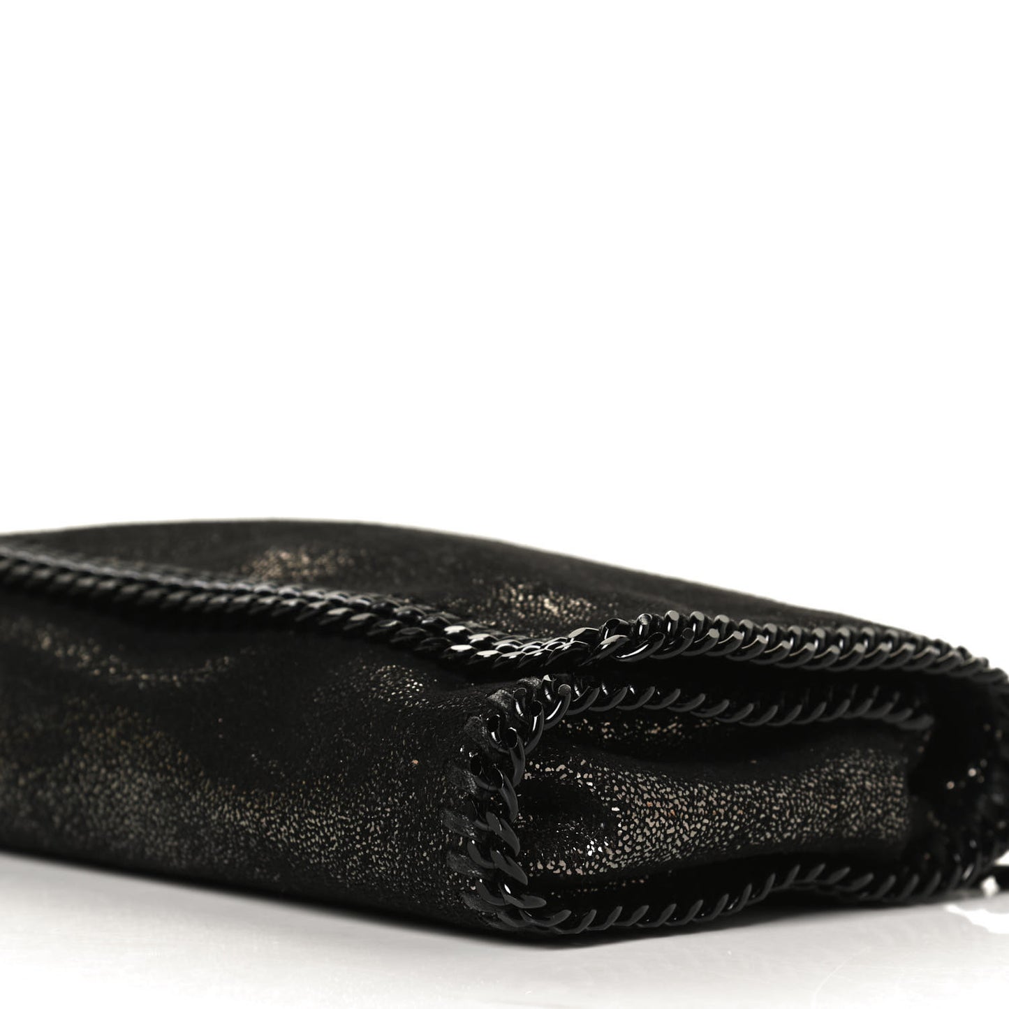 Chamois Shiny Dotted Falabella Crossbody Black
