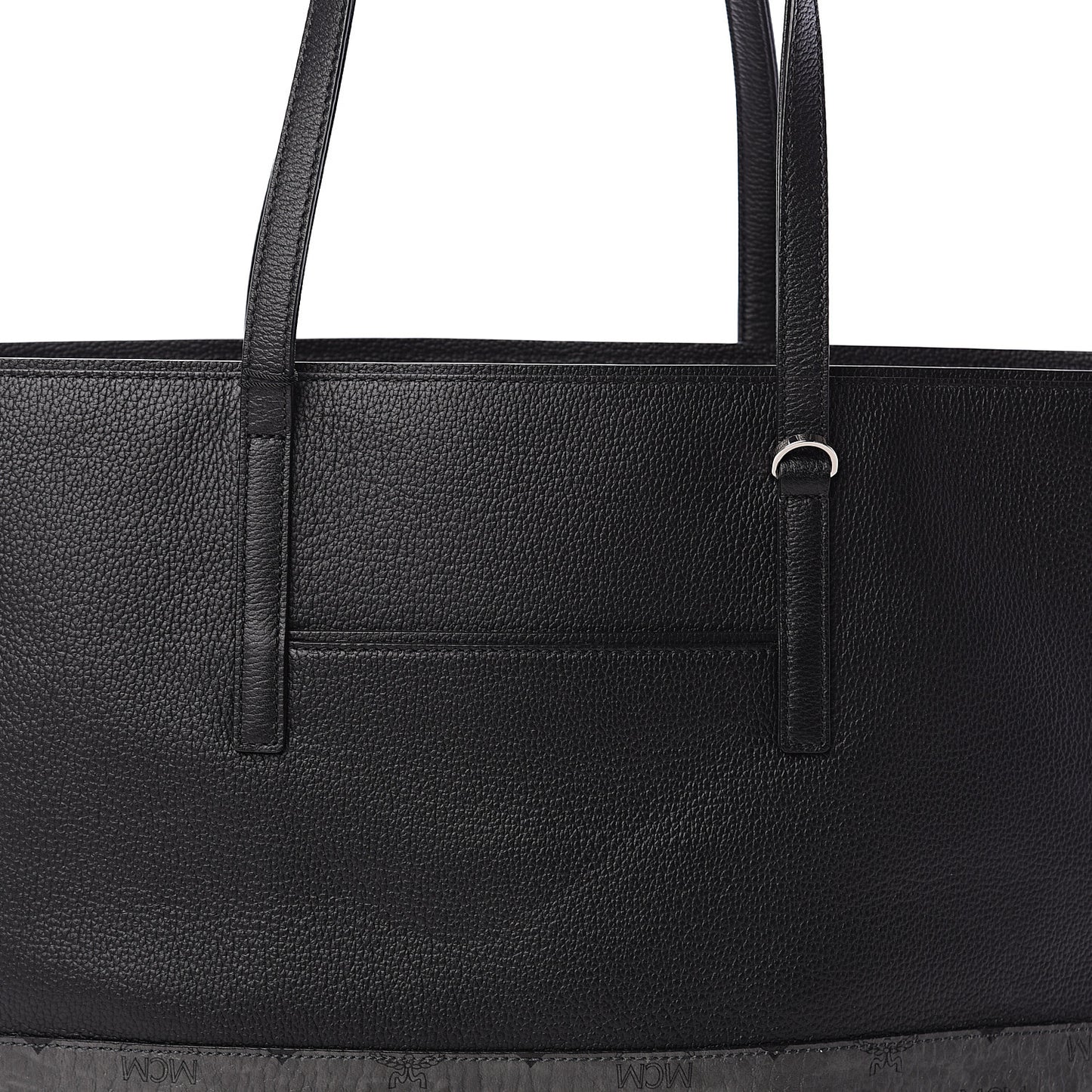 Calfskin Visetos Wilder Shopper Tote Black