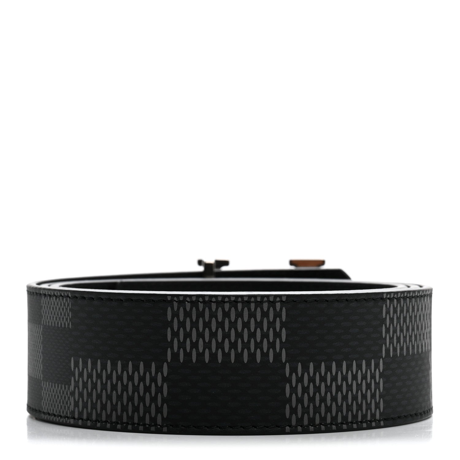 Louis Vuitton Damier Graphite Damier Infini 40mm LV Initiales Reversible Belt Onyx Black 100 40 Onyx Black 2 of 6