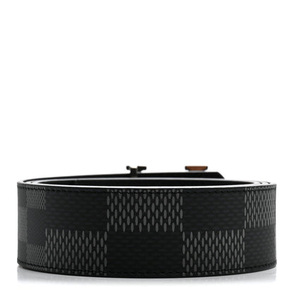 Louis Vuitton Damier Graphite Damier Infini 40mm LV Initiales Reversible Belt Onyx Black 100 40 Onyx Black 2 of 6