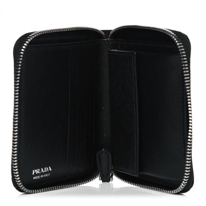 Prada Tessuto Nylon Compact Zip Around Wallet Black 4 of 4