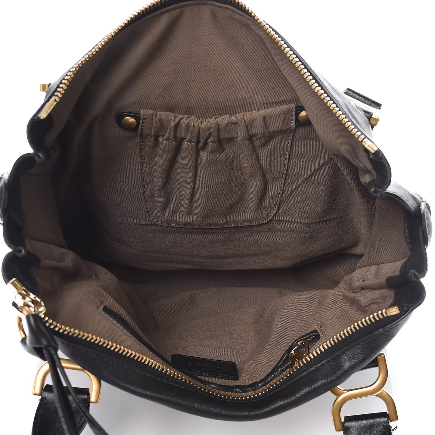 Calfskin Perforated Medium Marcie Animation Satchel Black