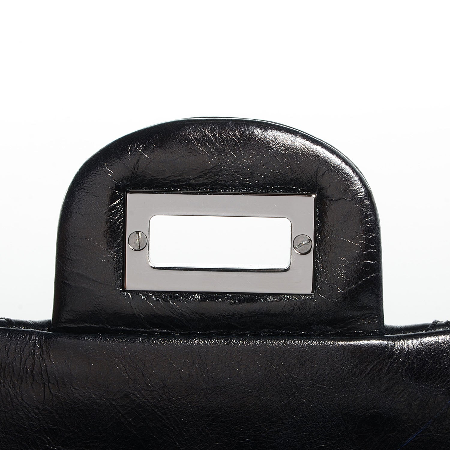Chanel Aged Calfskin 2.55 Reissue 226 Flap Metallic Black 8 of 9