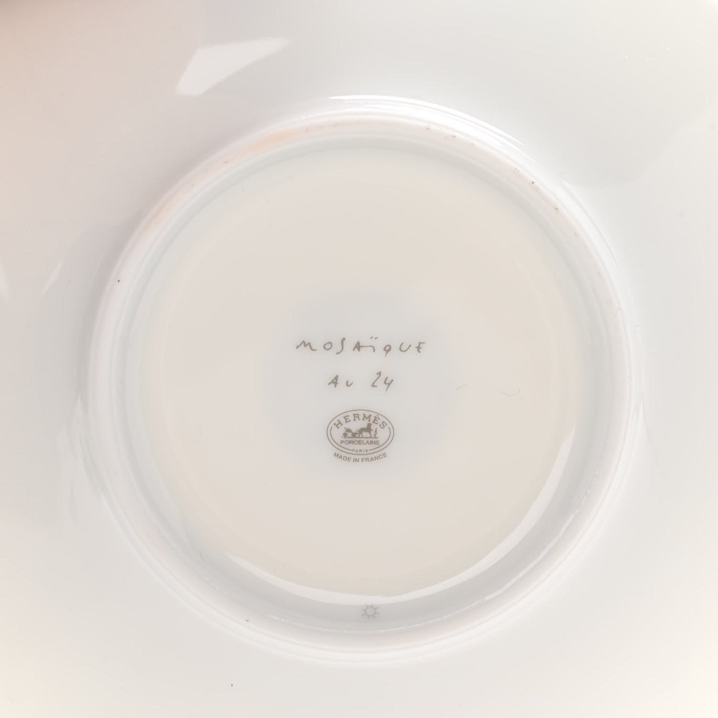 Porcelain Mosaique Au 24 Platine Tea Cup And Saucer Set Of 2 Platinum