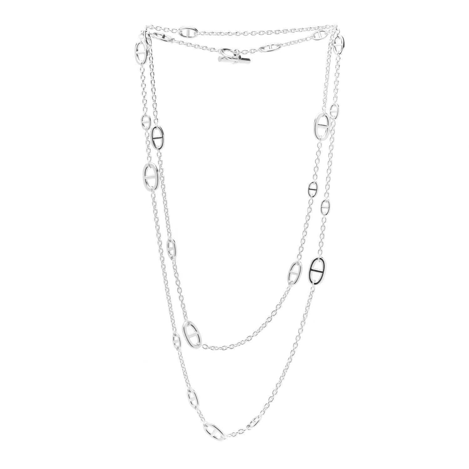 Hermes Sterling Silver Farandole Necklace 160 3 of 5