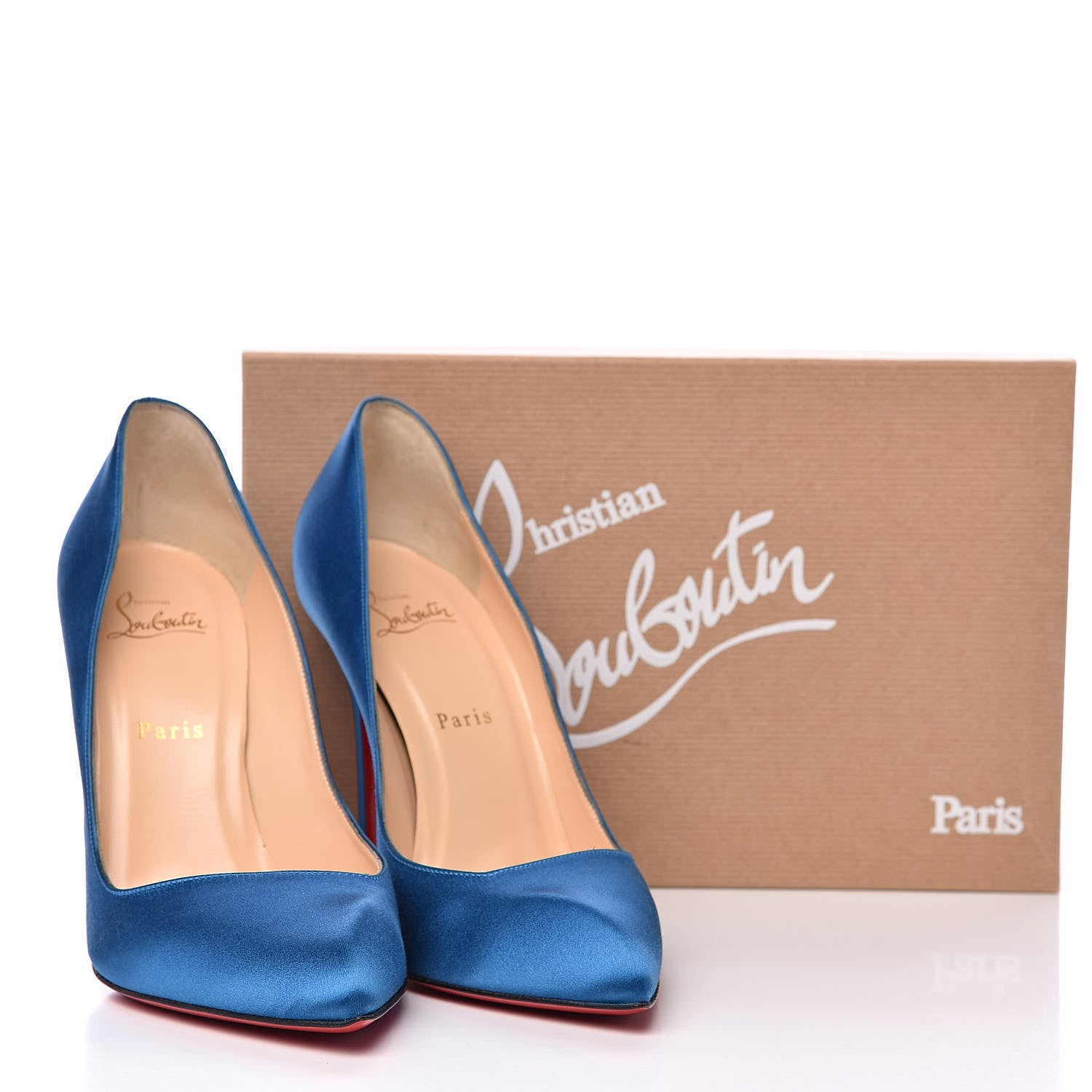 Christian Louboutin Satin Corneille 100 Pumps 40 Positano 9 of 9