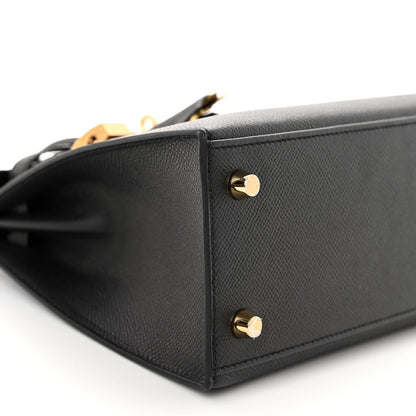 Hermes Epsom Kelly Sellier 25 Black 10 of 11