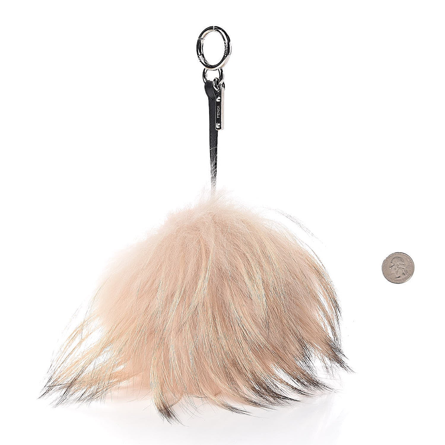 Fendi Fox Mink Rabbit Fur Vitello Flamingo Punchy Monster Bag Bug Charm Flamingo Rosa 2 of 3