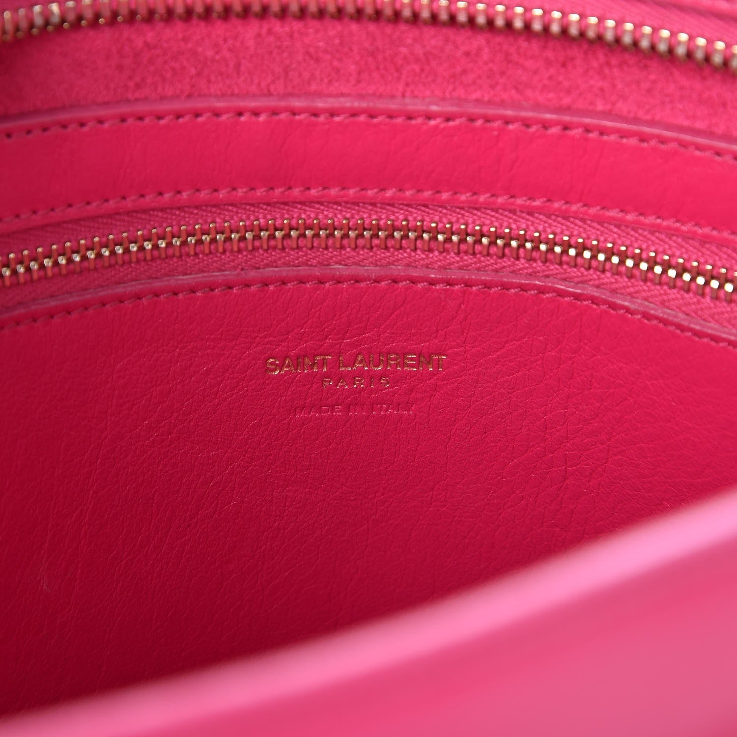 Saint Laurent Smooth Calfskin Small Cabas Monogram Fuchsia 6 of 8