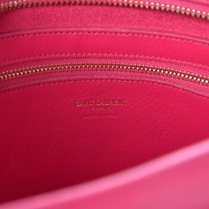 Saint Laurent Smooth Calfskin Small Cabas Monogram Fuchsia 6 of 8