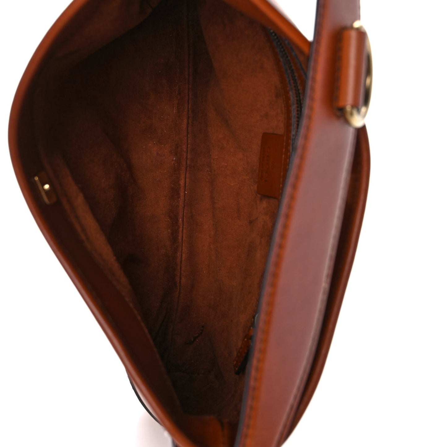 Calfskin GG Reins Shoulder Bag Brown