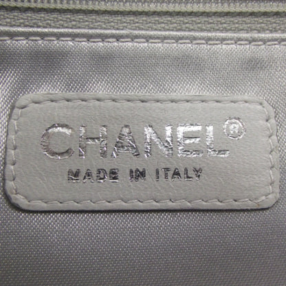 Chanel Metallic Crackled Calfskin Perforated Drill Flap Silver 8 of 12