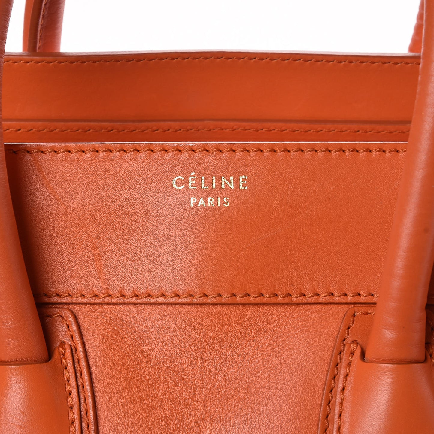Smooth Calfskin Mini Luggage Bright Orange