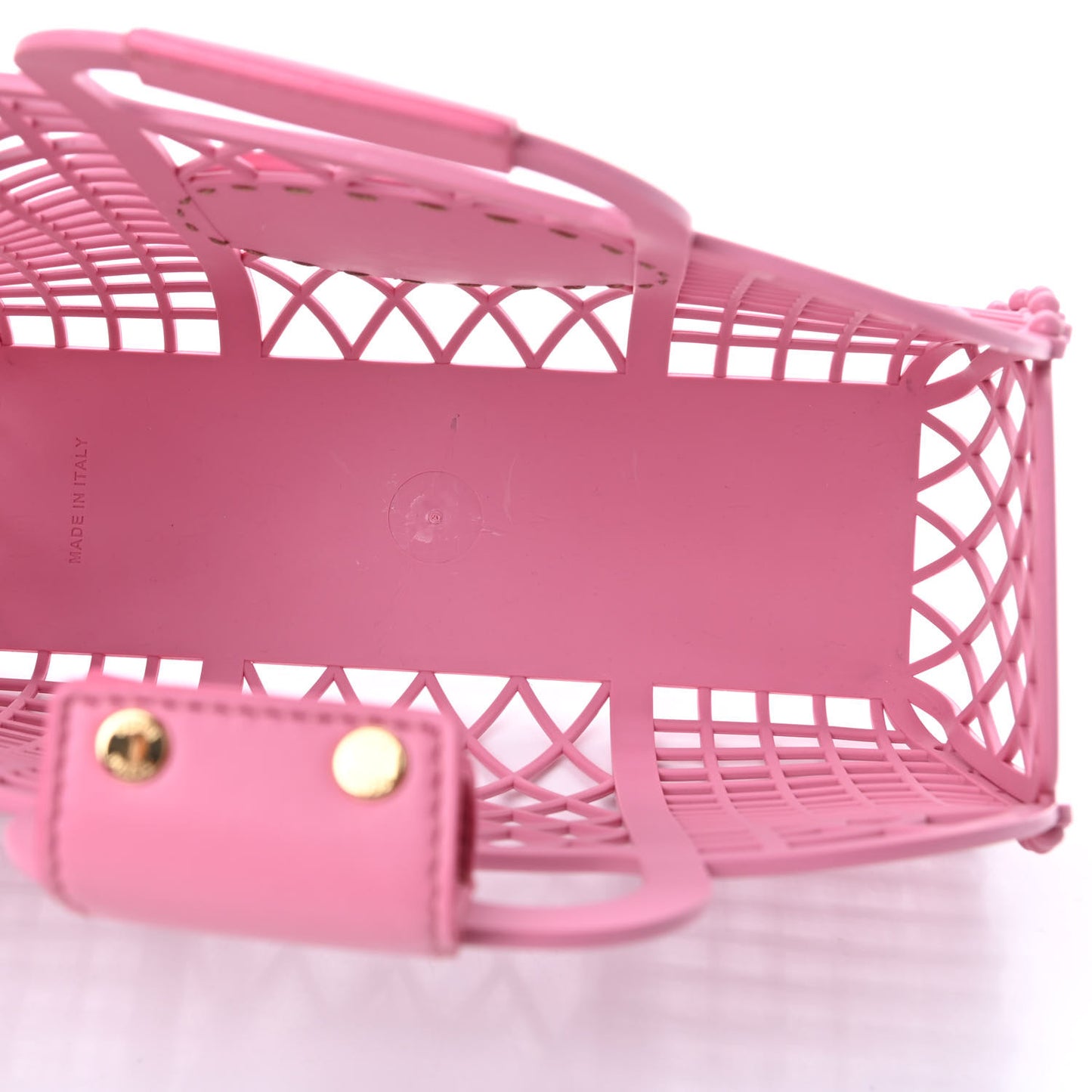 Recycled Plastic Vitello Liberty Matte Small Fendi Basket Rosa