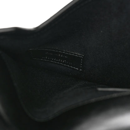 Saint Laurent Smooth Shiny Calfskin Monogram Uptown Pouch Black 7 of 7