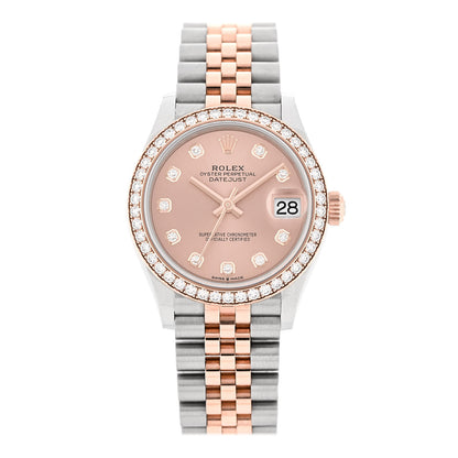 Rolex Stainless Steel 18K Everose Gold Diamond 31mm Oyster Perpetual Datejust Watch Pink 278381RBR 1 of 5