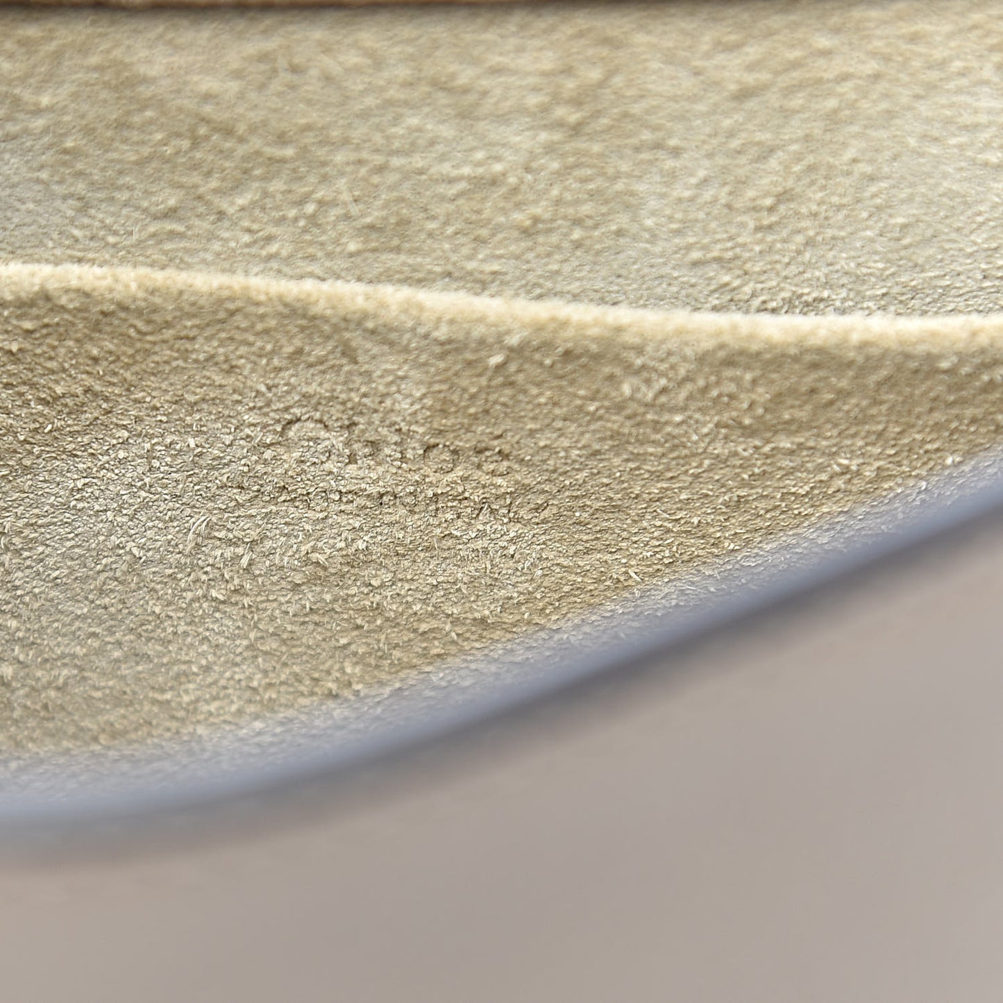 Calfskin Suede Small Nile Bracelet Bag Motty Grey