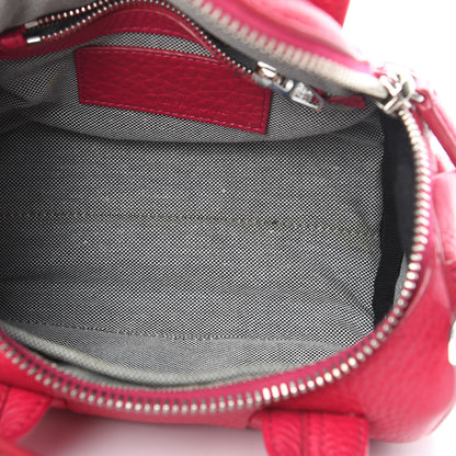 Alexander Wang Pebbled Lambskin Mini Rockie Fuchsia Rhodium Hardware 5 of 11