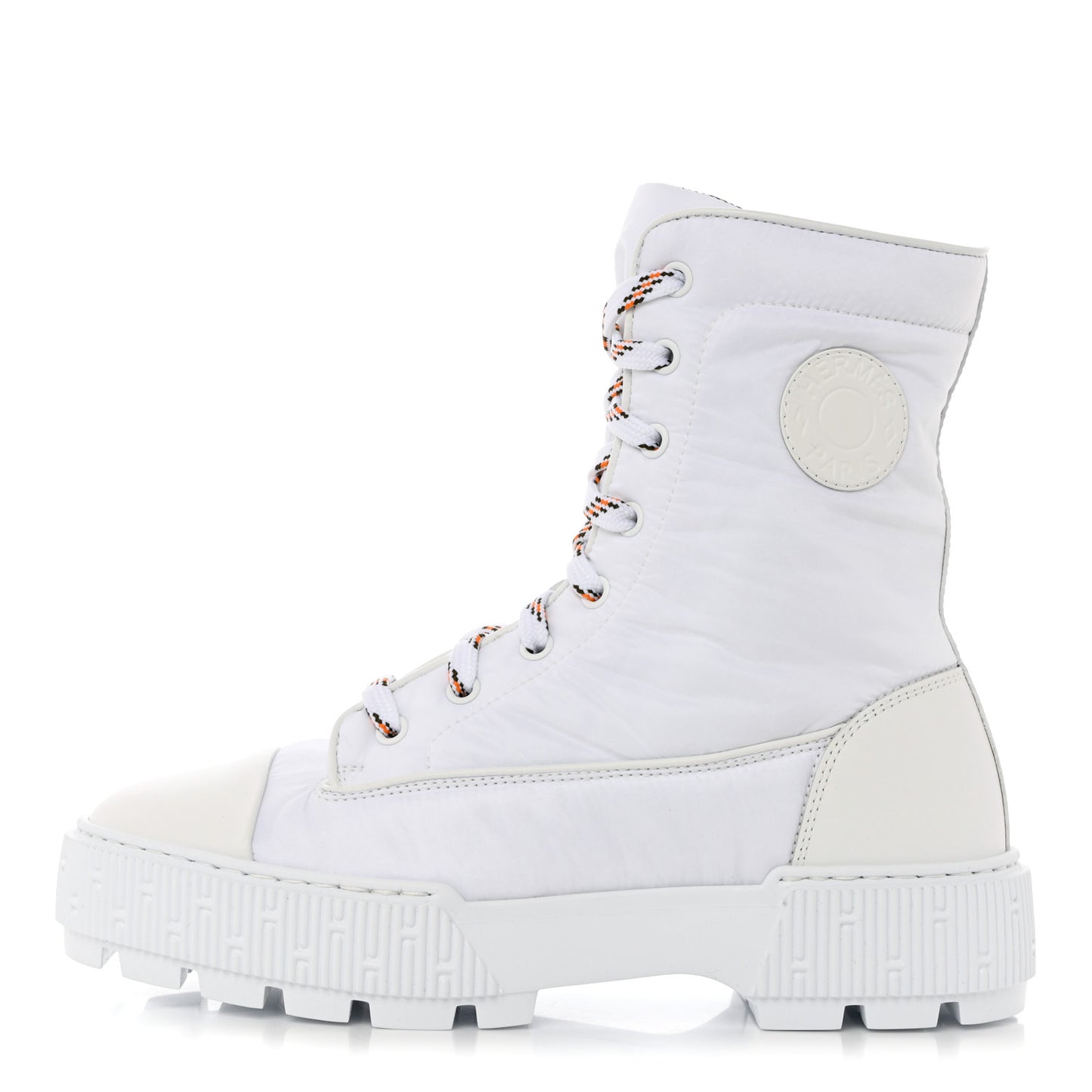 Calfskin Parachute Fresh Ankle Boots 38.5 White