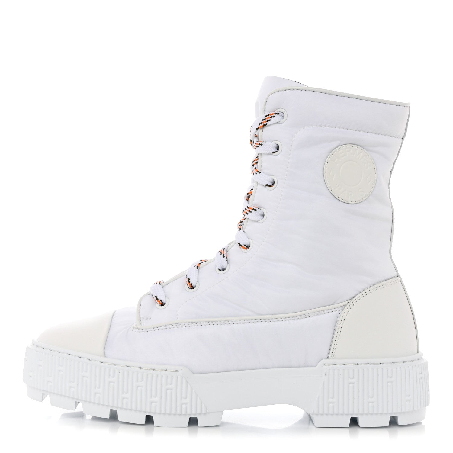 Hermes Calfskin Parachute Fresh Ankle Boots 38.5 White 1 of 8