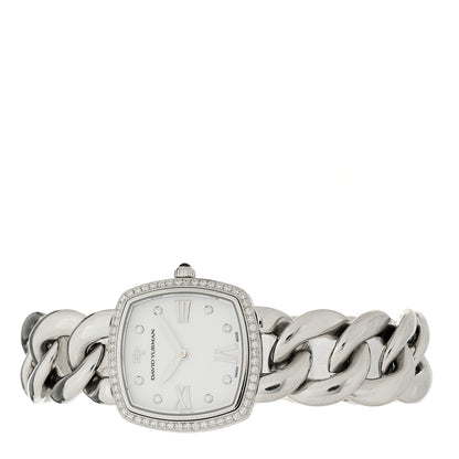 David Yurman Stainless Steel Diamond Bezel 27mm Albion Quartz Watch White 4 of 4