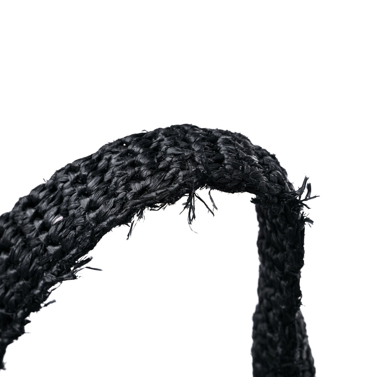Prada Raffia Crochet Large Tote Black 13 of 14