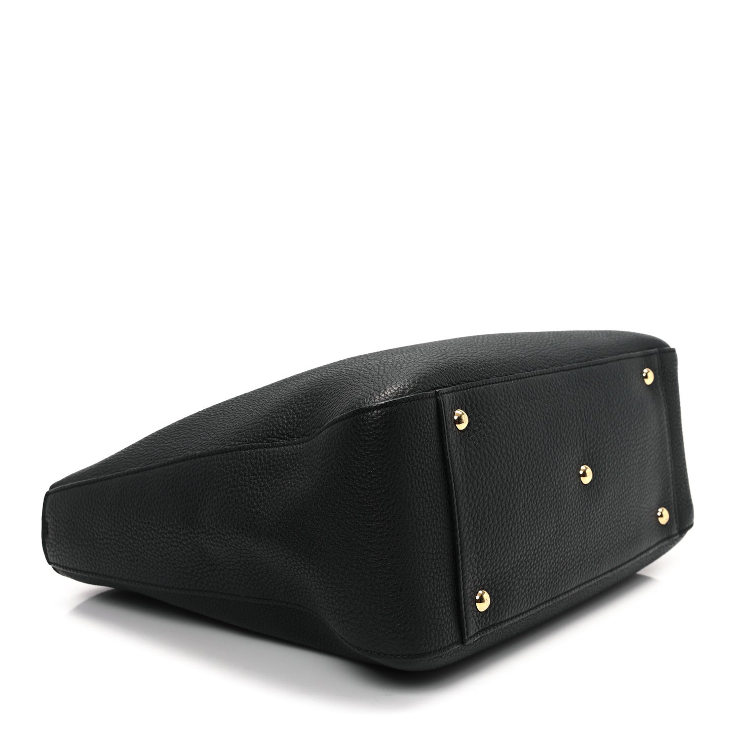 Cuoio Romano Selleria Medium FF Tote Black
