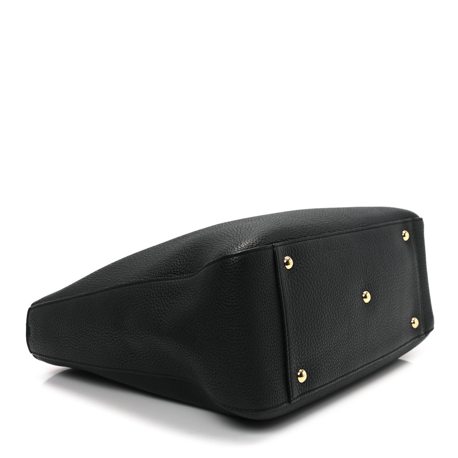 Fendi Cuoio Romano Selleria Medium FF Tote Black 4 of 9