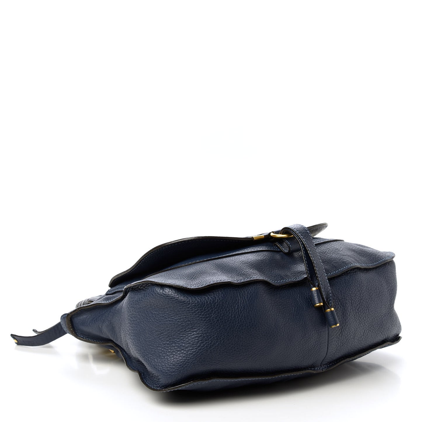 Calfskin Medium Marcie Satchel Royal Navy