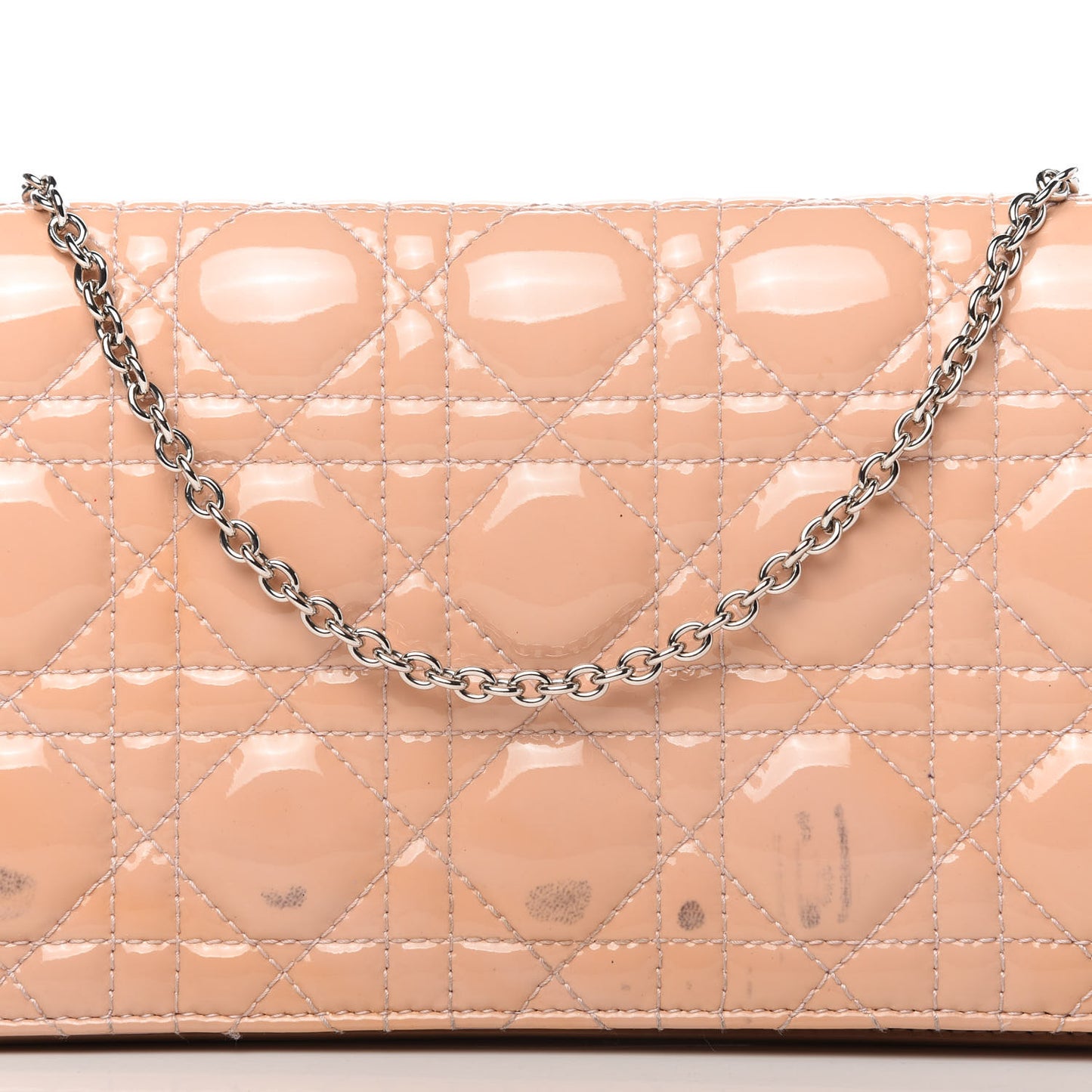 Patent Cannage Lady Dior Convertible Clutch Light Pink