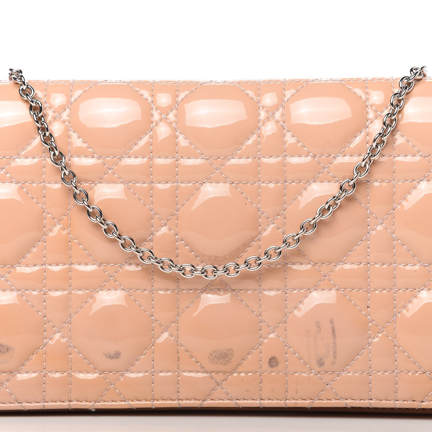 Christian Dior Patent Cannage Lady Dior Convertible Clutch Light Pink 9 of 11