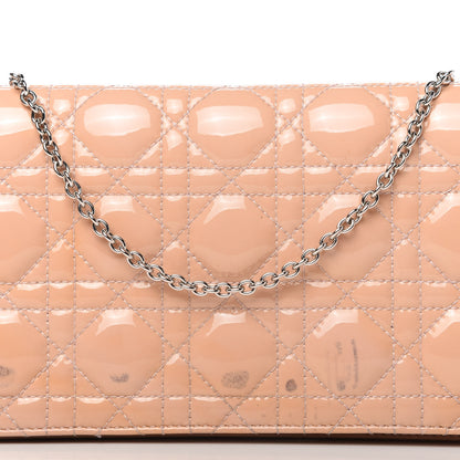 Christian Dior Patent Cannage Lady Dior Convertible Clutch Light Pink 9 of 11