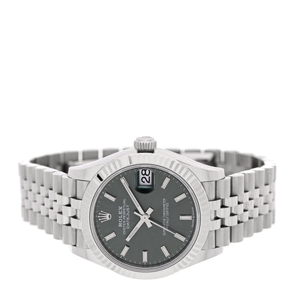 Rolex Stainless Steel 18K White Gold 31mm Oyster Perpetual Datejust Watch Mint Green 278274 2 of 5