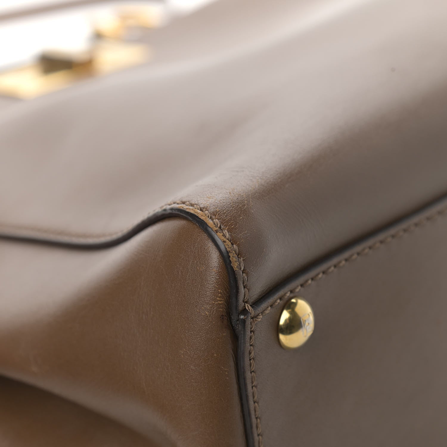 Fendi Vitello Morgan Fabric Jacquard Pequin Medium Peekaboo Iconic Satchel Foresta Tobacco Black 11 of 18
