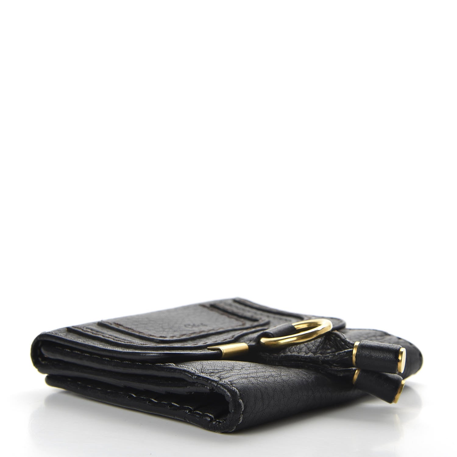 Chloe Grained Calfskin Marcie Square Wallet Black 4 of 7