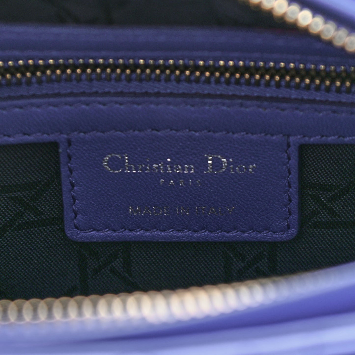 Lambskin Cannage Medium Lady Dior Blue