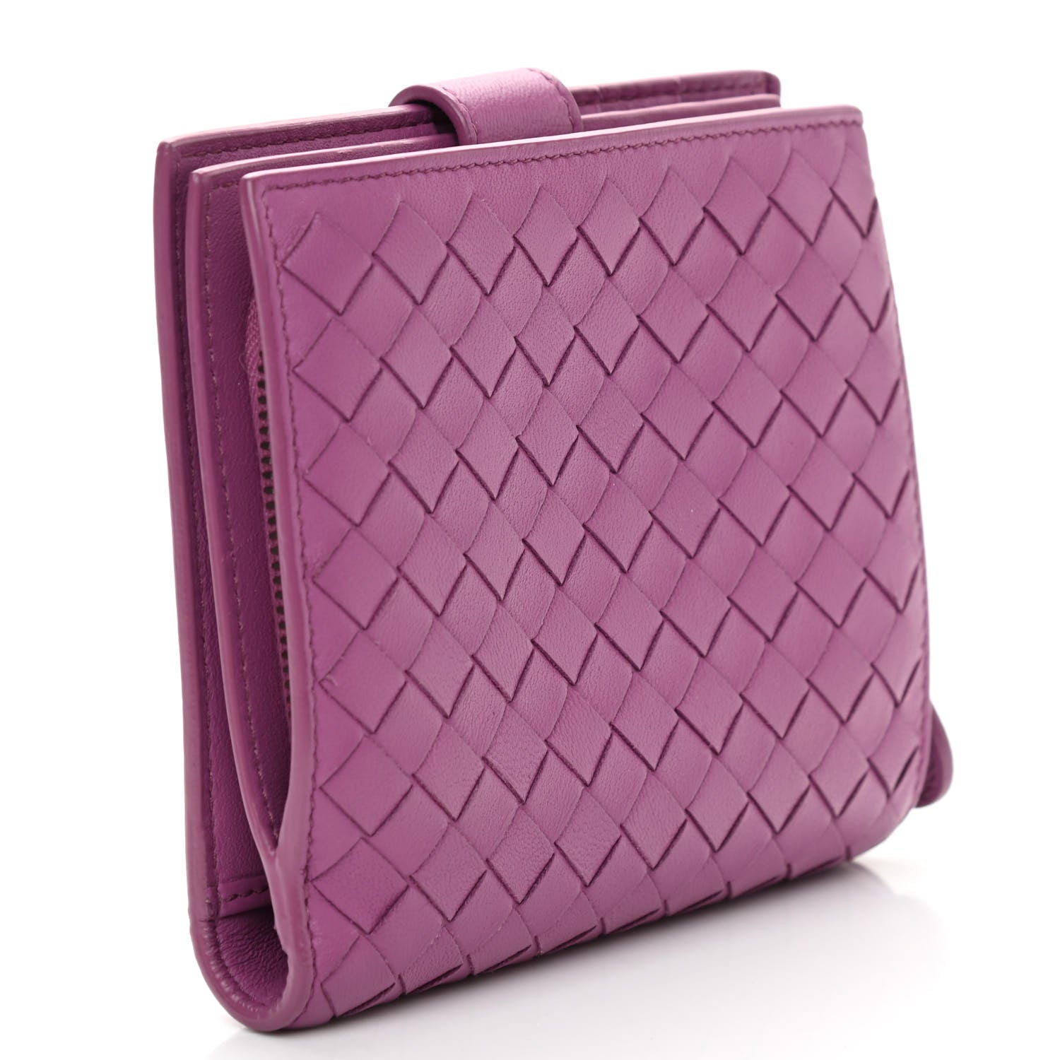 Bottega Veneta Nappa Intrecciato French Flap Wallet Peony 3 of 7